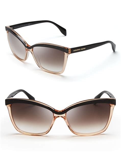 mc queen cat eye sunglasses basewht-pnkdots|alexander mcqueen sunglasses amq4123.